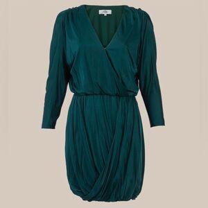 Tibi New York Emerald Green Silk Dress - size M